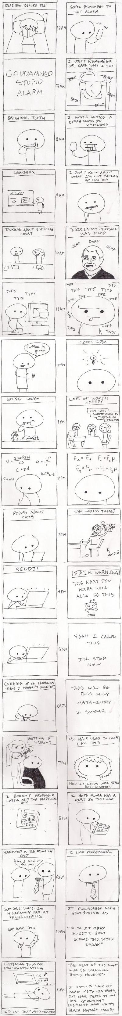 Hourly comics are basically an illustrated Twitter.